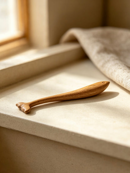 Dolphin Tail Sandalwood Hair Stick