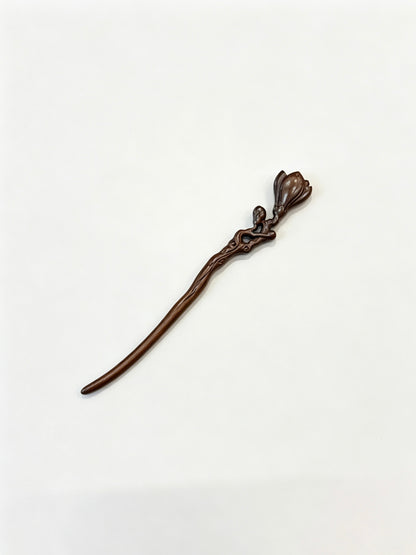 Floral Bud Sandalwood Hair Stick
